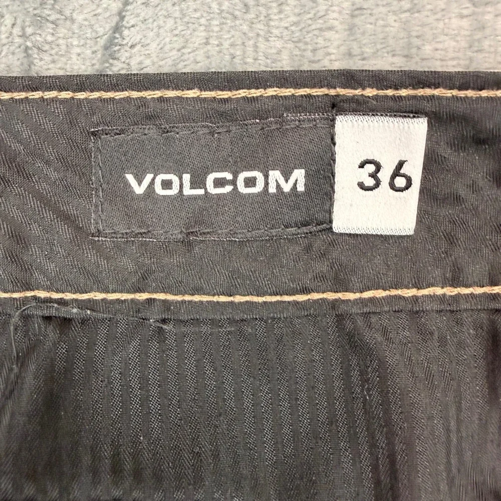 Volcom Mens Frickin Modern Stretch Chino Shorts Khaki Tan Size 36 Skateboarding